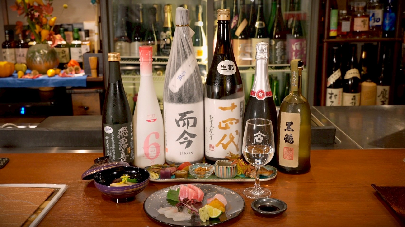 豊富な日本酒とペアリング