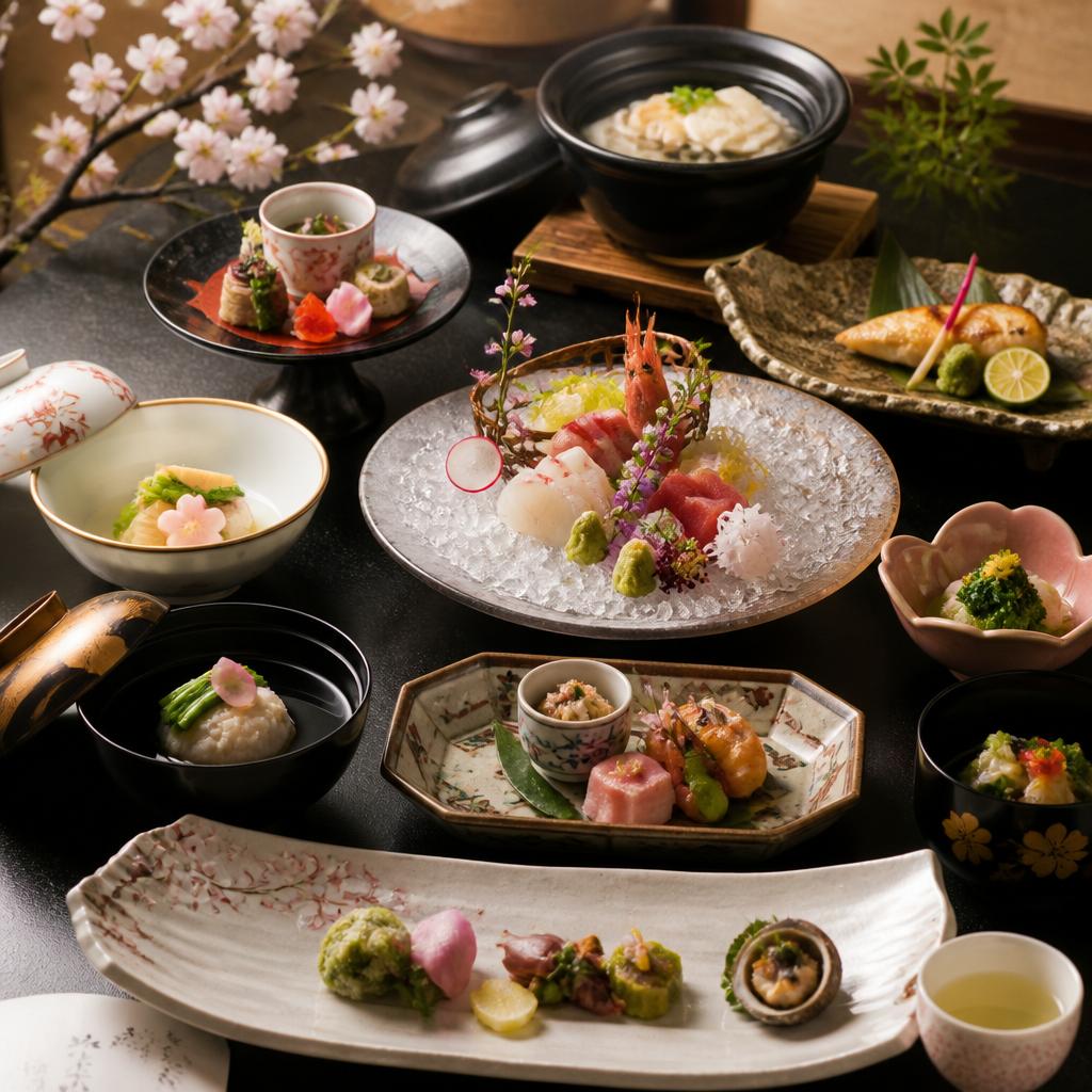 2. 季節感を感じる懐石料理