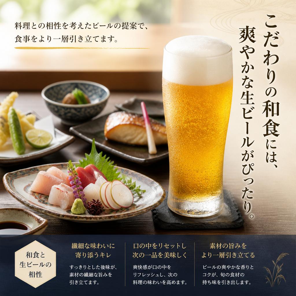 3. 新鮮な生ビールとの組み合わせ