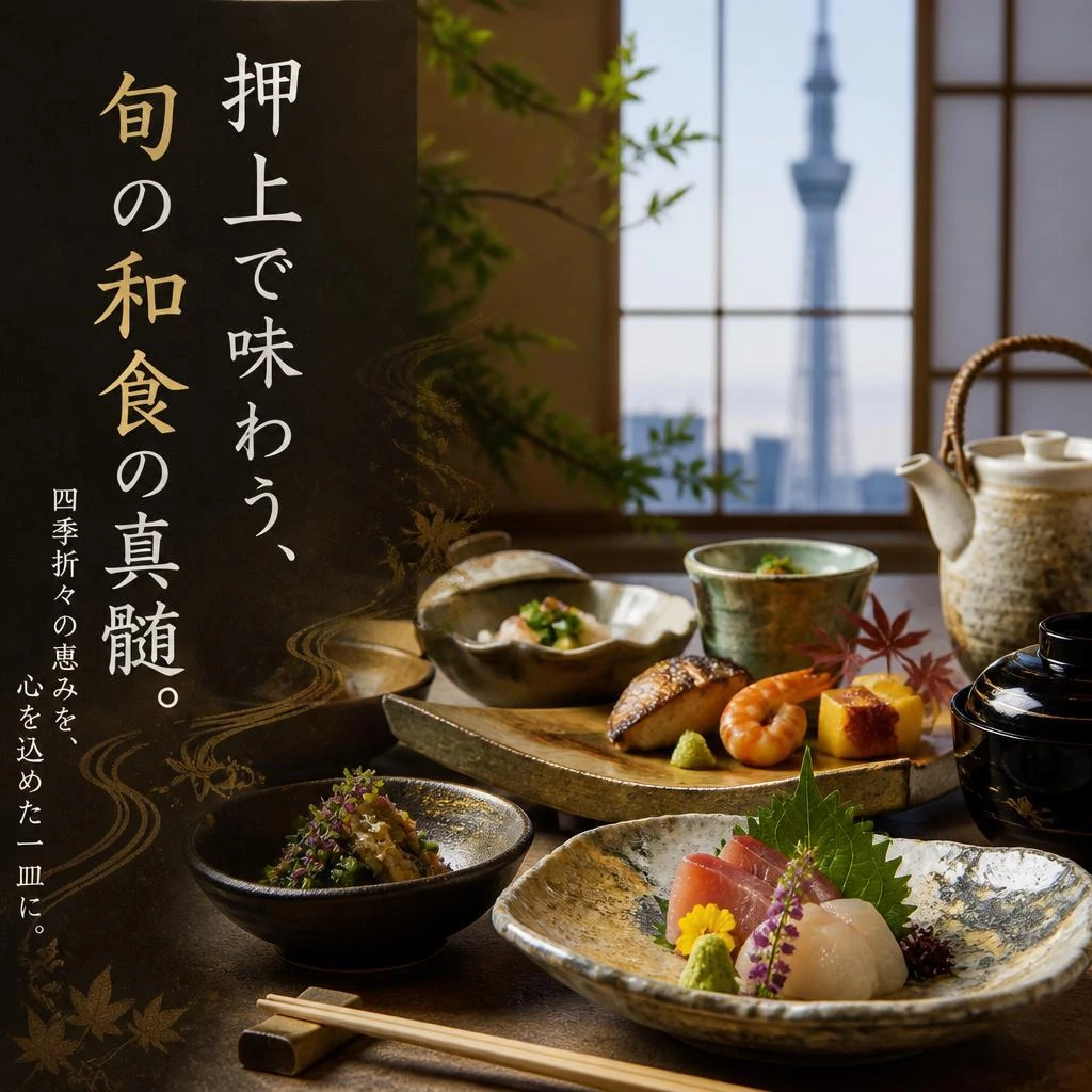押上で味わう、旬の和食の真髄。