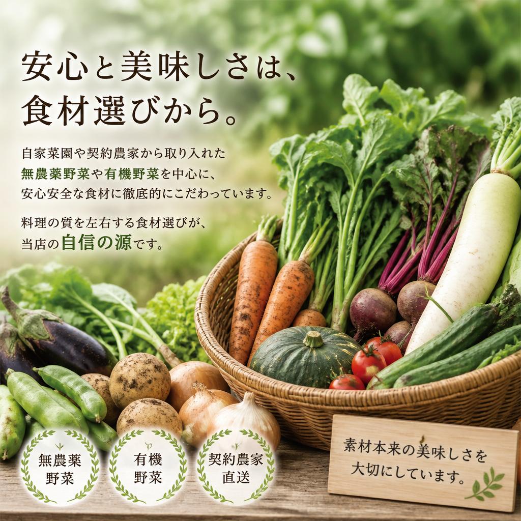 厳選された食材について
