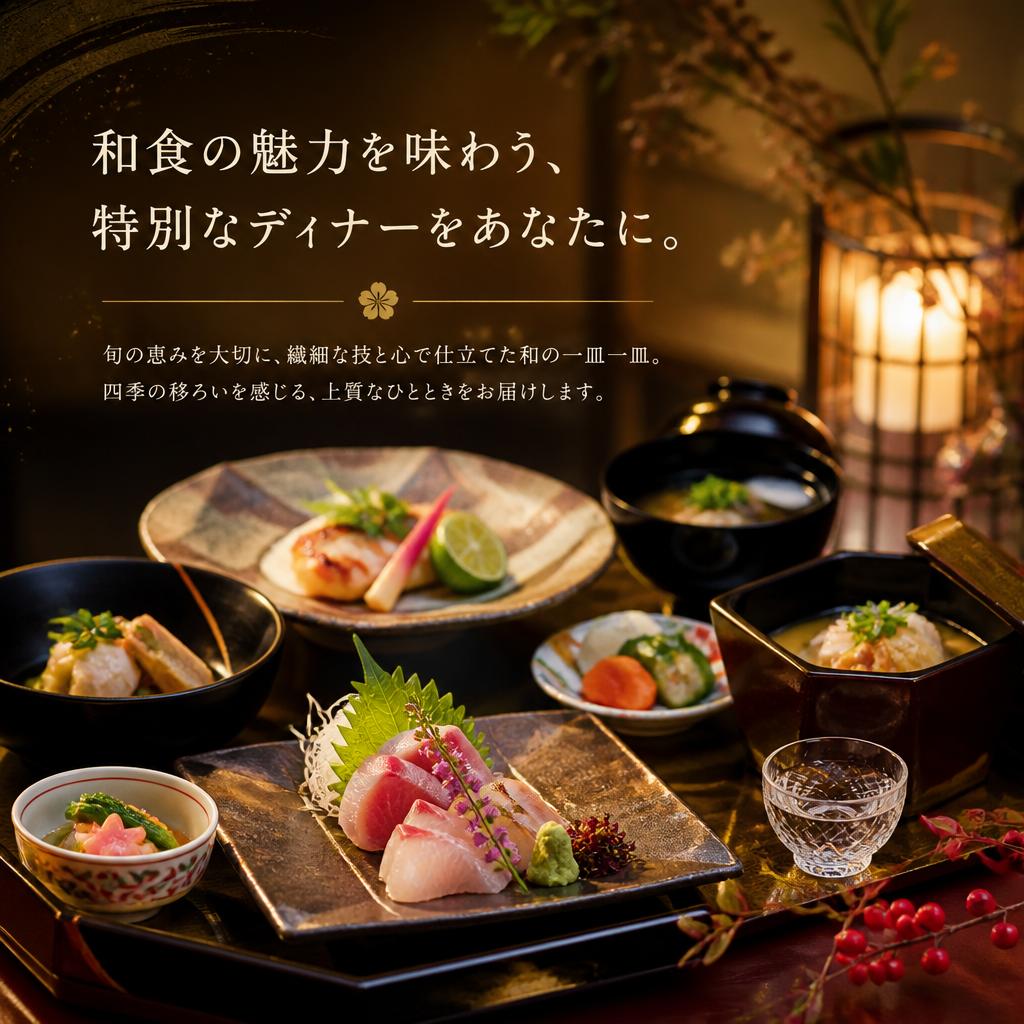和食の魅力を味わう、特別なディナーをあなたに。